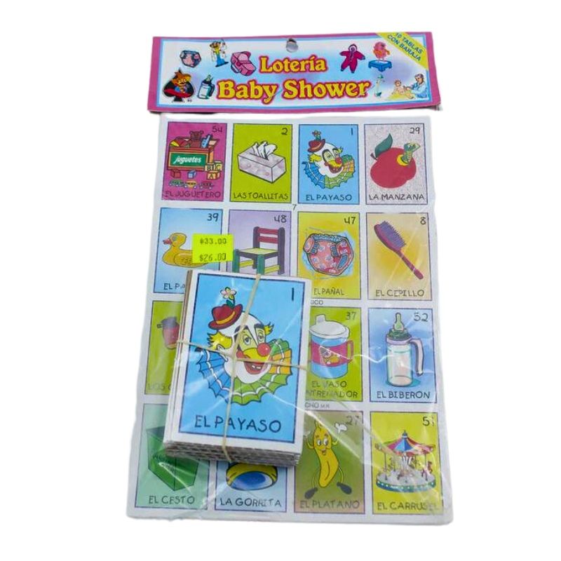 Lotería Baby Shower 10 tablas