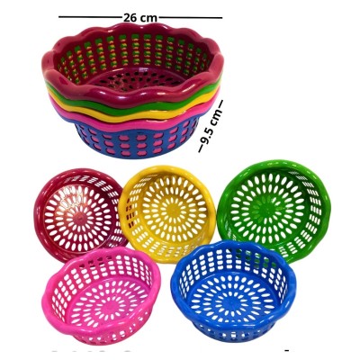 Canasta forma de manzana de colores